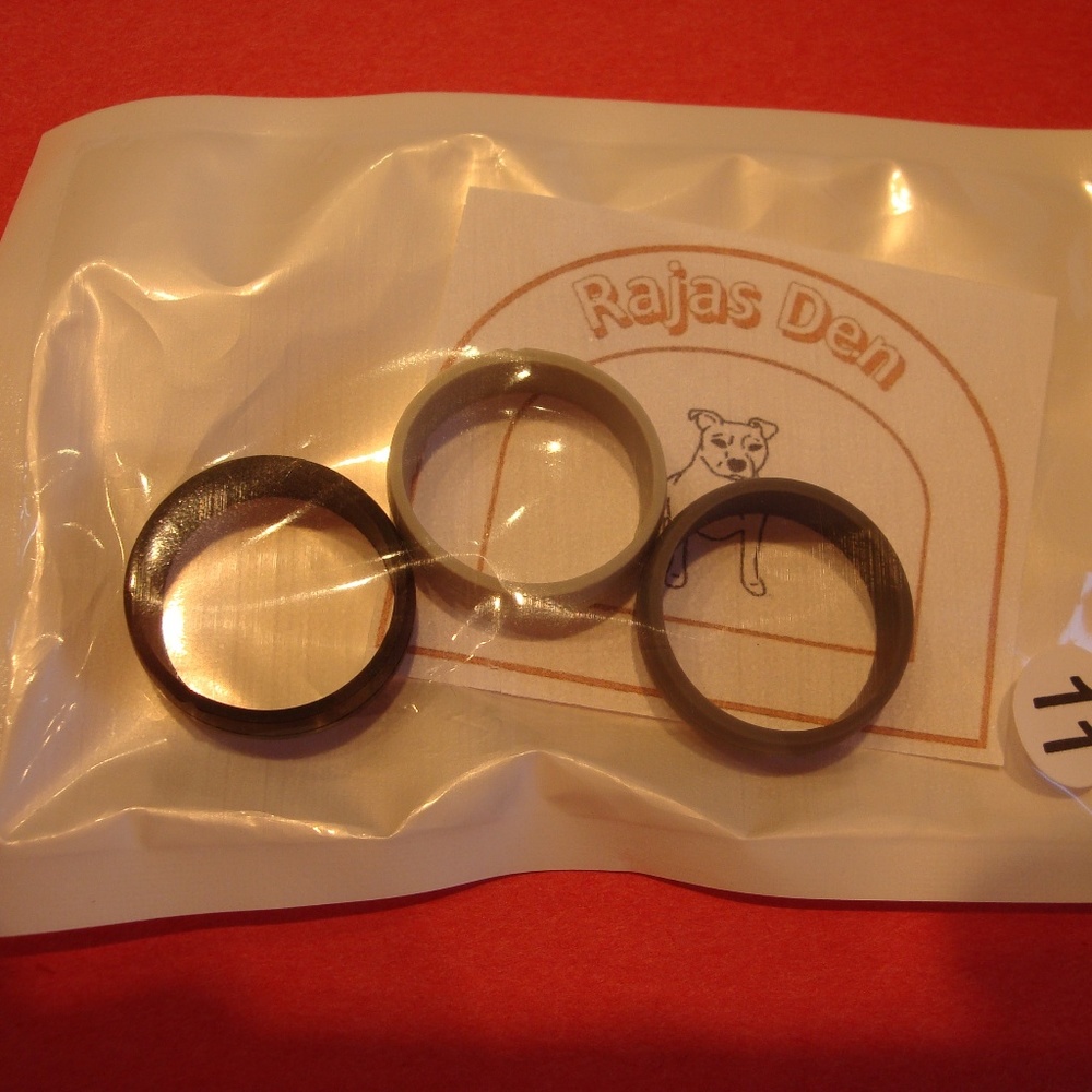 Mens Silcone Wedding Rings 3 pcs Band size 7-12